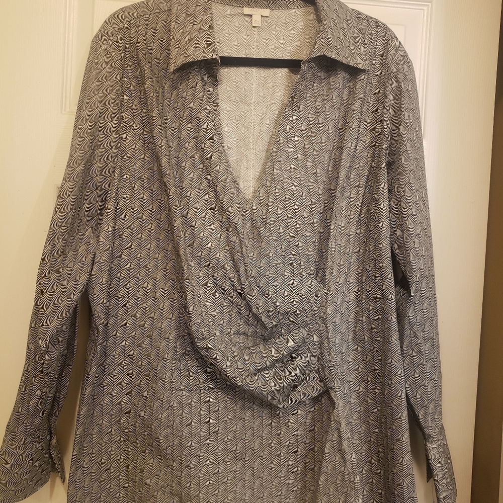 TALBOTS/Womens LS Blouse
